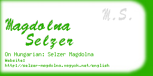 magdolna selzer business card